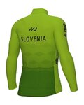 ALÉ Cyklistický dres s dlouhým rukávem zimní - SLOVENIA NATIONAL 22 - zelená