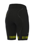 ALÉ Cyklistické kalhoty krátké bez laclu - STRADA LADY - žlutá/černá