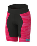 ALÉ Cyklistické kalhoty krátké bez laclu - ROCK KIDS - růžová/černá