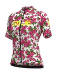 ALÉ Cyklistický dres s krátkým rukávem - ROSES LADY - růžová/bílá