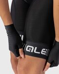 ALÉ Cyklistické kalhoty krátké s laclem - STRADA LADY - bílá/černá