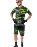 ALÉ Cyklistický dres s krátkým rukávem - ROCK OFF ROAD - černá/zelená