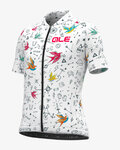 ALÉ Cyklistický dres s krátkým rukávem - VERSILIA KIDS - bílá
