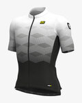 ALÉ Cyklistický dres s krátkým rukávem - MAGNITUDE - bílá/černá