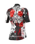 ALÉ Cyklistický dres s krátkým rukávem - SKULL LADY - černá