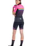 ALÉ Cyklistický dres s krátkým rukávem - BRIDGE LADY - růžová