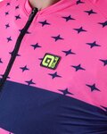 ALÉ Cyklistický dres s krátkým rukávem - STARS LADY - růžová
