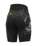 ALÉ Cyklistické kalhoty krátké bez laclu - SKULL LADY - černá