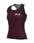 ALÉ Cyklistický dres bez rukávů - HELIOS LADY - růžová/černá