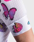 ALÉ Cyklistický dres s krátkým rukávem - BUTTERFLY LADY - bílá