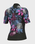 ALÉ Cyklistický dres s krátkým rukávem - PR-S GARDEN LADY - černá/modrá/růžová
