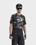 ALÉ Cyklistický dres s krátkým rukávem - STAIN OFF ROAD MTB - zelená/šedá/černá
