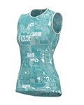ALÉ Cyklistické triko bez rukávů - BREAK LADY - světle modrá
