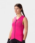 ALÉ Cyklistický dres bez rukávů - COLOR BLOCK LADY - růžová