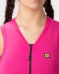 ALÉ Cyklistický dres bez rukávů - COLOR BLOCK LADY - růžová