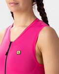 ALÉ Cyklistický dres bez rukávů - COLOR BLOCK LADY - růžová
