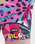 ALÉ Cyklistické kalhoty krátké bez laclu - PR-R KENYA LADY - modrá/béžová/růžová/černá