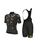 ALÉ Cyklistický krátký dres a krátké kalhoty - VERSILIA - černá/žlutá