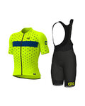 ALÉ Cyklistický krátký dres a krátké kalhoty - STARS - černá/žlutá