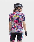 ALÉ Cyklistický krátký dres a krátké kalhoty - PR-R KENYA LADY - fialová/světle modrá/růžová/béžová/modrá