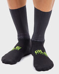 ALÉ Cyklistické ponožky klasické - AERO WOOL H16 - černá