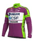 ALÉ Cyklistický dres s dlouhým rukávem zimní - BARDIANI CSF 20 WNT - zelená/fialová