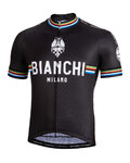 BIANCHI MILANO Cyklistický dres s krátkým rukávem - NEW PRIDE - bílá/černá