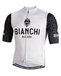 BIANCHI MILANO Cyklistický dres s krátkým rukávem - PEDASO - černá/bílá