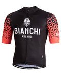 BIANCHI MILANO Cyklistický dres s krátkým rukávem - PEDASO - růžová/černá