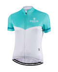 BIANCHI MILANO Cyklistický dres s krátkým rukávem - GINOSA LADY - modrá/bílá