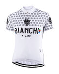 BIANCHI MILANO Cyklistický dres s krátkým rukávem - CROSIA LADY - bílá/šedá