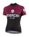 BIANCHI MILANO Cyklistický dres s krátkým rukávem - CROSIA LADY - růžová/černá
