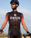 BIANCHI MILANO Cyklistický dres s krátkým rukávem - PEDASO - růžová/černá