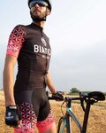 BIANCHI MILANO Cyklistický dres s krátkým rukávem - PEDASO - růžová/černá