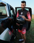 BIANCHI MILANO Cyklistický dres s krátkým rukávem - PEDASO - růžová/černá