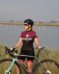 BIANCHI MILANO Cyklistické kalhoty krátké bez laclu - AVOLA LADY - černá/růžová