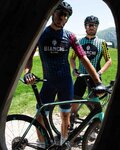BIANCHI MILANO Cyklistický dres s krátkým rukávem - MASSARI - žlutá/světle modrá