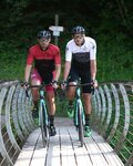 BIANCHI MILANO Cyklistický dres s krátkým rukávem - QUIRRA - černá/bílá