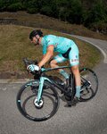 BIANCHI MILANO Cyklistické kalhoty krátké s laclem - PELAU - černá/světle modrá