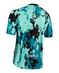 BIANCHI MILANO Cyklistický dres s krátkým rukávem - POZZILLO MTB - zelená/černá/modrá