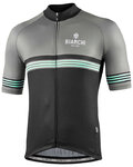 BIANCHI MILANO Cyklistický dres s krátkým rukávem - PRIZZI - černá/šedá