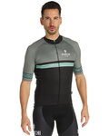 BIANCHI MILANO Cyklistický dres s krátkým rukávem - PRIZZI - černá/šedá