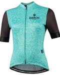 BIANCHI MILANO Cyklistický dres s krátkým rukávem - SOSIO LADY - zelená/černá
