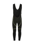 Cyklistické kalhoty dlouhé s laclem - FLEX WINTER - černá/zelená