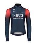 BIORACER Cyklistický dres s dlouhým rukávem zimní - INEOS GRENADIERS '22 - modrá/červená