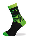 BIOTEX Cyklistické ponožky klasické - LINES - zelená/černá
