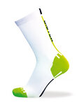 BIOTEX Cyklistické ponožky klasické - RACE - zelená/bílá