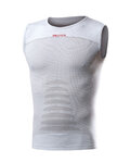 BIOTEX Cyklistické triko bez rukávů - CANOTTA + CARBON - bílá