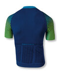 BIOTEX Cyklistický dres s krátkým rukávem - SMART - modrá/zelená