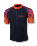 BIOTEX Cyklistický dres s krátkým rukávem - SMART - oranžová/černá